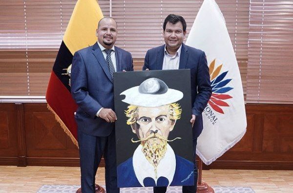 Jorge Vaca, artista plástico y pintor recibió reconocimiento por parte de la Asamblea Nacional