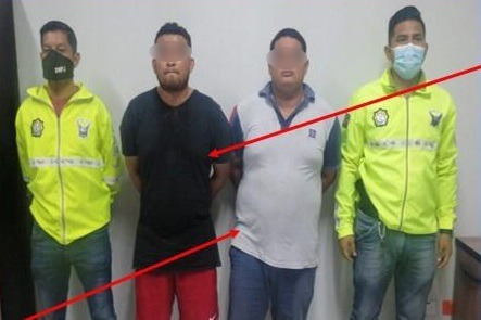 Dos hombres fueron detenidos por el delito de robo bajo la modalidad de sacapintas