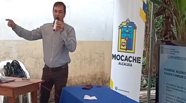 Concejal Edison Egas rindió cuentas 2020 en una comunidad rural de Mocache