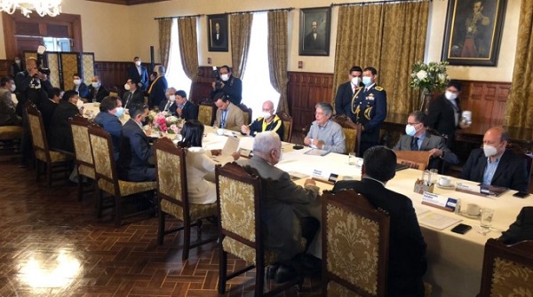 Presidente Guillermo Lasso se reunió con los transportistas este 8 de junio del 2021