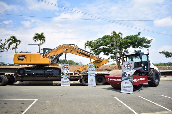 Llegan nuevas maquinarias para continuar con las obras en Urdaneta