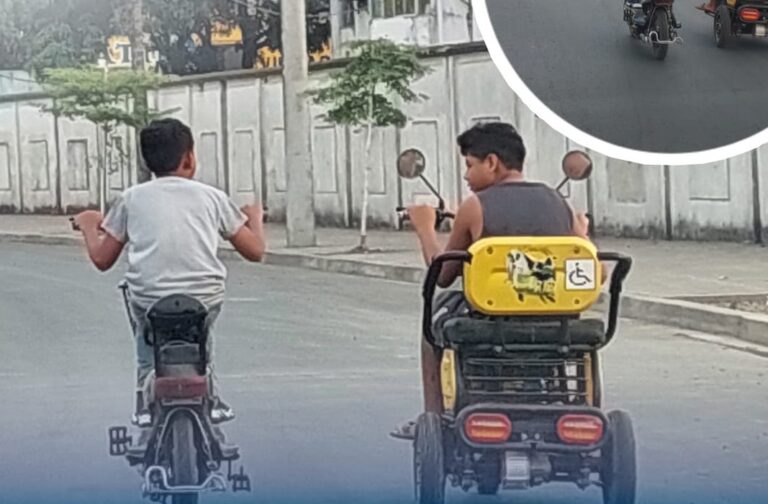 Babahoyo: Niños en scooter se salvaron de ser arrollados