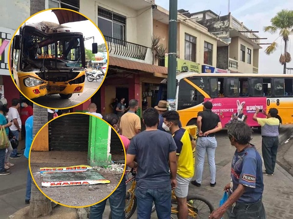 Bus Santa Rita se chocó contra una vivienda en Babahoyo