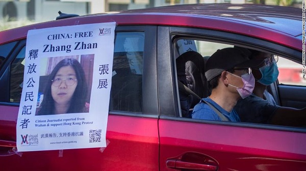 Periodista China apresada por documentar brote de Covid-19 está muy enferma, afirma su familia