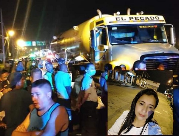 Feriado sangriento en Montalvo, a Yuliana la arrolló un trailer