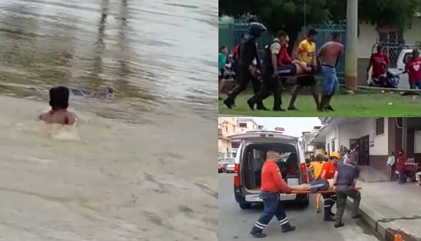 Hombre se salvó de morir ahogado en el río Babahoyo