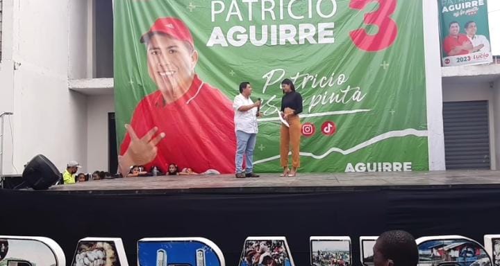 Patricio Aguirre no brindó un discurso en su lanzamiento como candidato a alcalde de Babahoyo