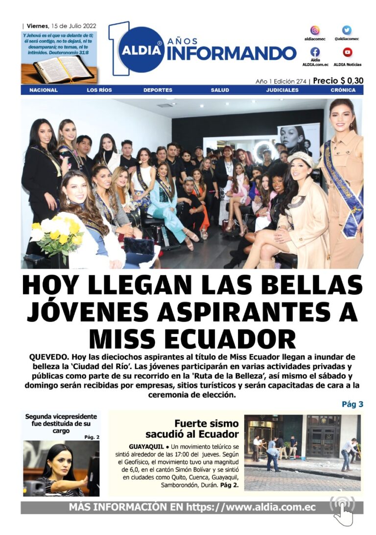 Bellas candidatas a Miss Ecuador visitan Quevedo