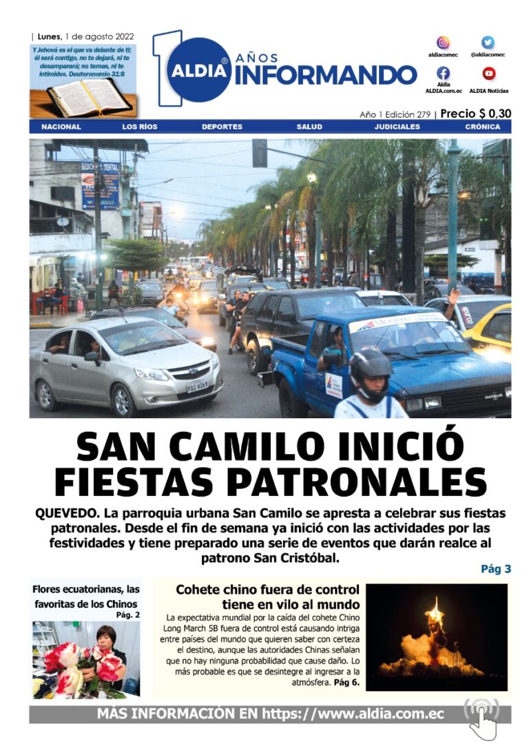 Edición 1 de agosto de 2022 – San Camilo inició fiestas patronales