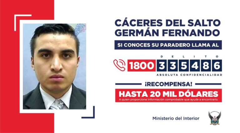 Se busca a Germán Cáceres, involucrado en el femicidio de María Belén Bernal