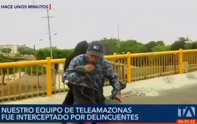 Guayaquil: Dos ladrones quisieron robarle a un equipo periodístico en una transmisión en vivo