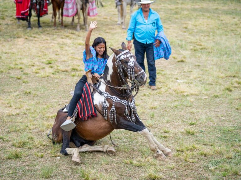 Las mujeres riosenses son bien puestas para domar caballos