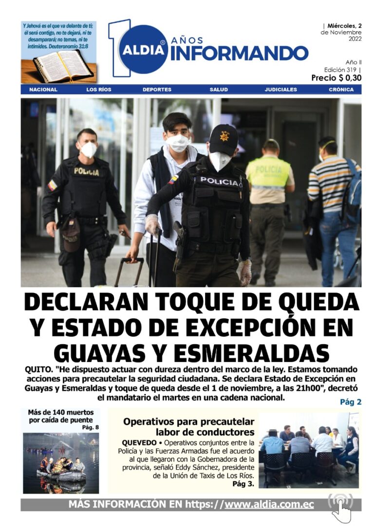 Edición impresa del 2 de noviembre del 2022