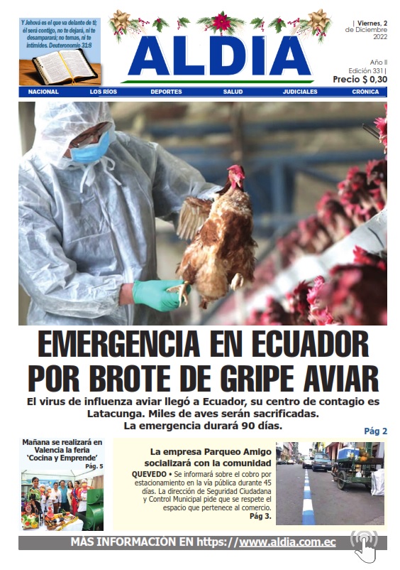 Edición del 2 de diciembre del 2022; Hay emergencia en Ecuador por brote de gripe aviar…