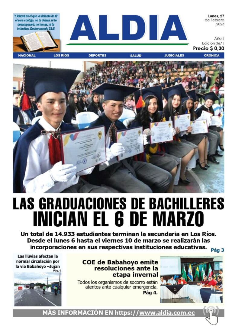 Edición del 27 de febrero de 2023: Las graduaciones de bachilleres inician el 6 de marzo