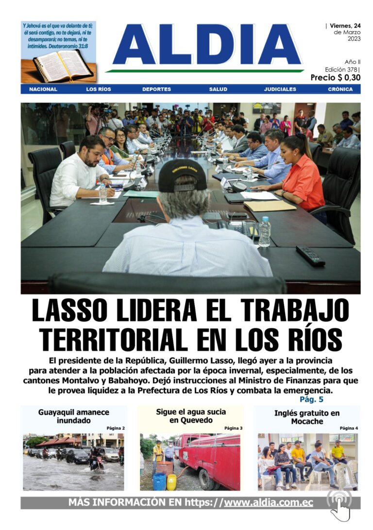 Edición del 24 de marzo de 2023: Lasso lidera el trabajo territorial en Los Ríos