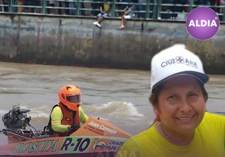 Rosita fue la ‘dura’ de la regata Guayaquil-Vinces al ser la única mujer