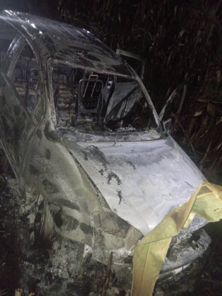 Una camioneta robada fue incendiada en Mocache