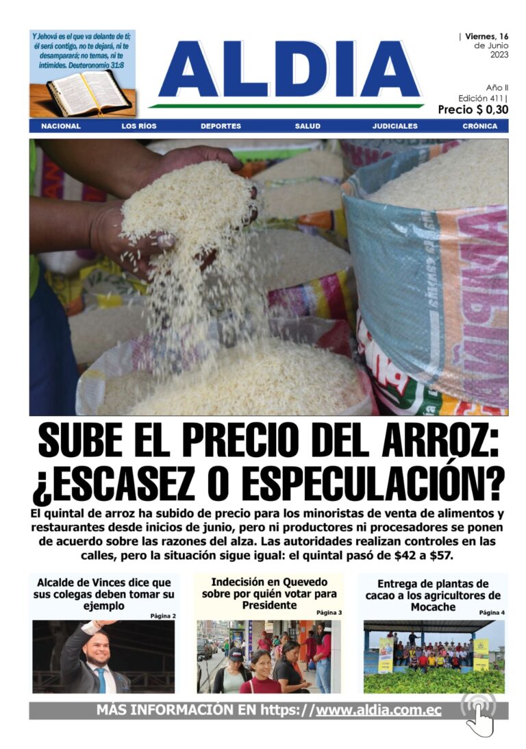 Edición del 16 de junio del 2023: Sube el precio del arroz: ¿Escasez o especulación?