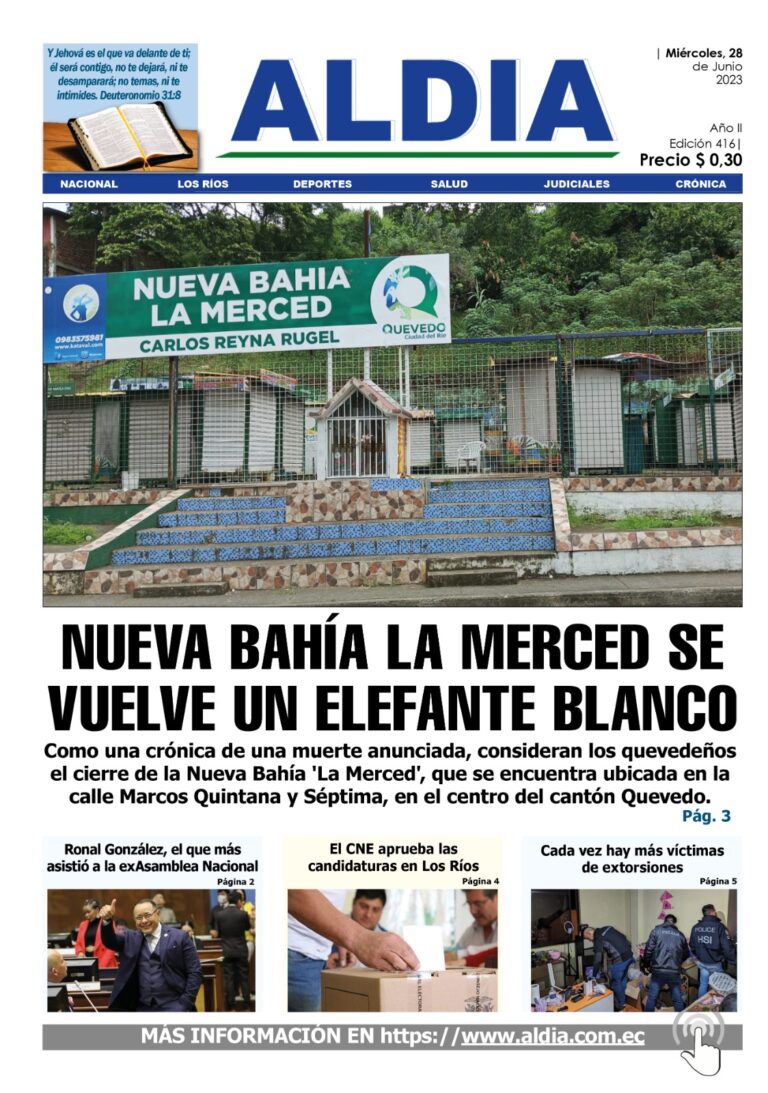 Edición del 28 de junio del 2023:  Nueva bahía La Merced se vuelve un ‘elefante blanco’