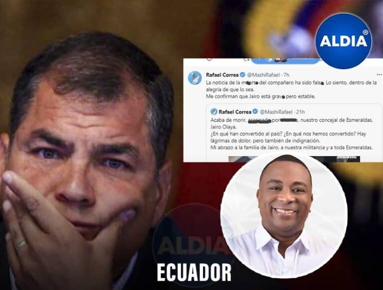 Rafael Correa aclara que el concejal de Esmeraldas Jairo Olaya sigue con vida
