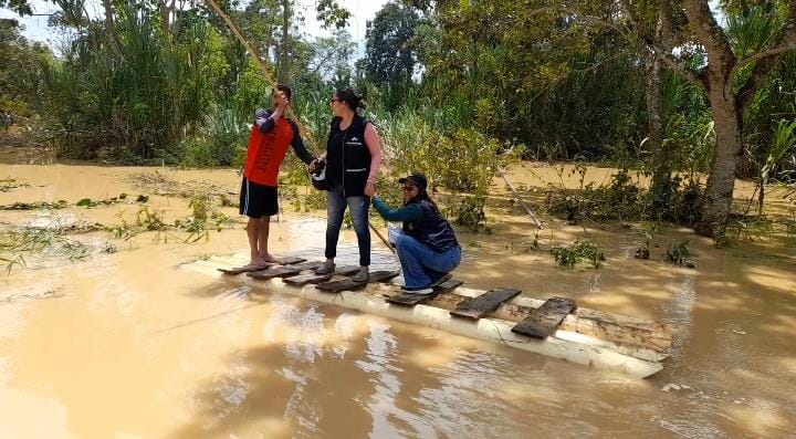 Quinsaloma fue afectada por el desbordamiento del río Calope
