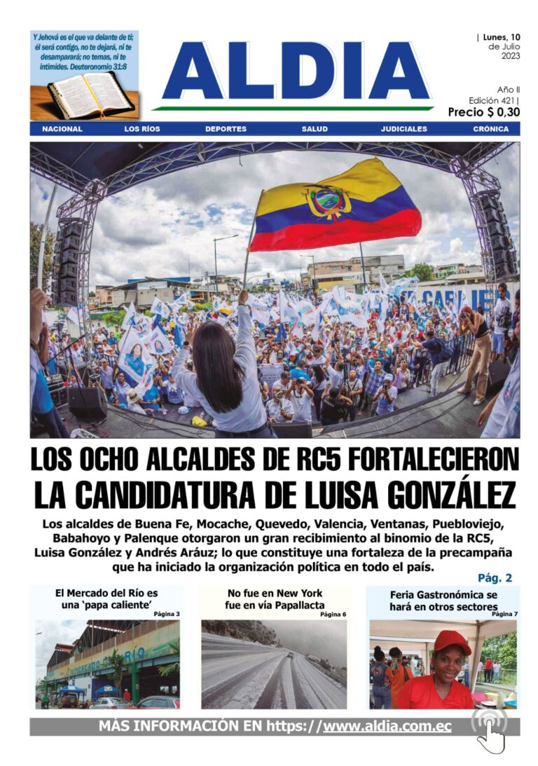 Edición del 10 de julio del 2023: Los ocho alcaldes de RC5 fortalecieron la candidatura de Luisa González