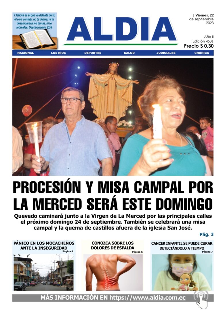 Edición 22 de sepiembre 2023, Quevedo y Babahoyo cecelena fiestas patronales