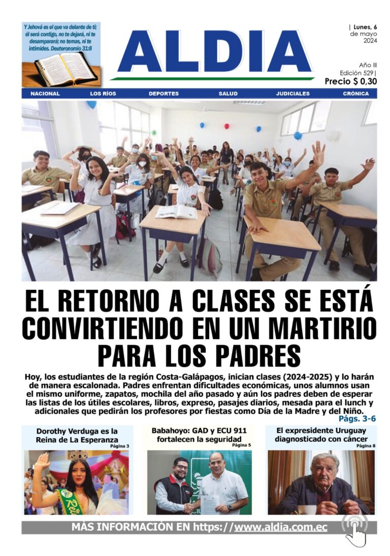 Edición 6 de mayo 2024, Inician clases en la región Costa y Galápagos en Ecuador
