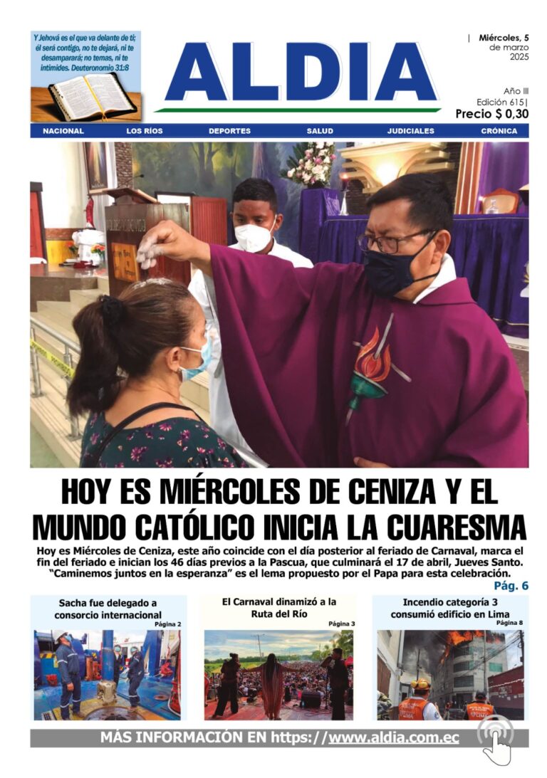 Edición 5 de marzo 2025, Miércoles de ceniza marca la cuaresma
